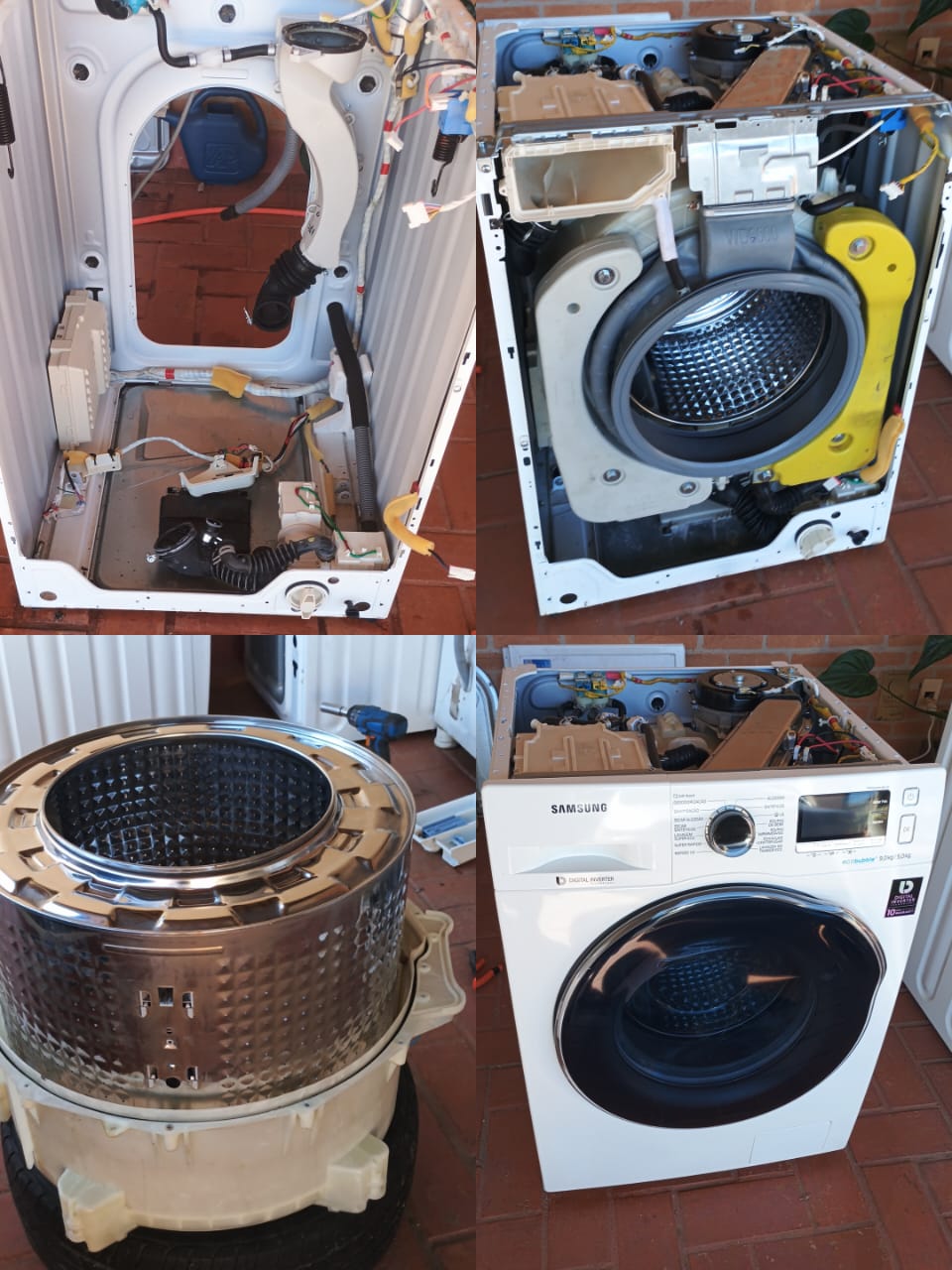 Desmontagem de lava e seca para higienização